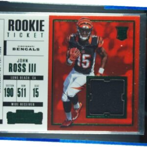 2017 Panini Contenders John Ross III MEM VAR #SW-26 Bengals Rookie Ticket Swatch