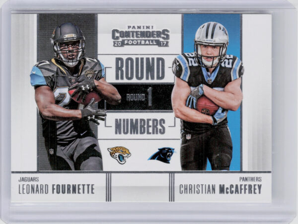 2017 Panini Contenders Leonard Fournette / Christian McCaffrey #RN-2 Panthers Ro