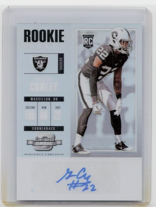 2017 Panini Contenders Optic Gareon Conley AU RC #156 Raiders