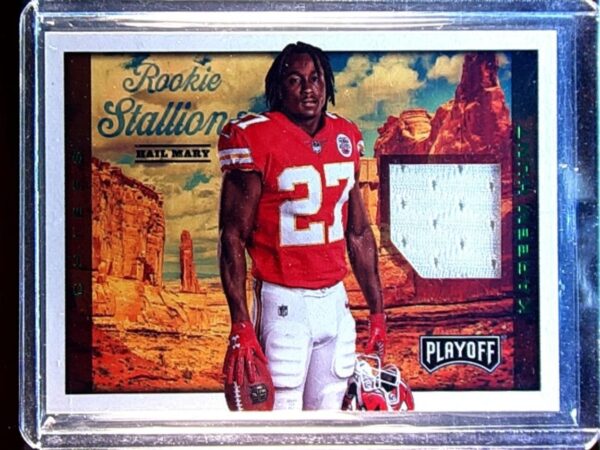 2017 Panini Playoff Kareem Hunt JSY #RS-KH Chiefs Rookie Stallions Hail Mary