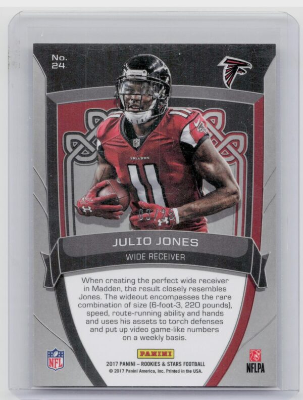2017 Panini Rookies & Stars Julio Jones #24 Falcons Crusade Orange - Image 3