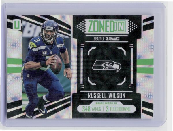 2017 Panini Unparalleled Russell Wilson #ZI-10 Seahawks Zoned In
