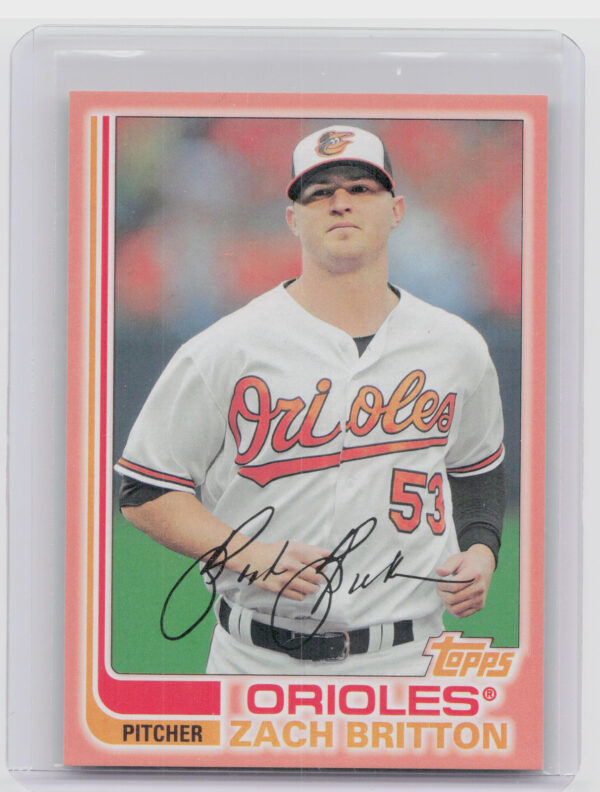 2017 Topps Archives Zach Britton Peach SN199 #166 Orioles