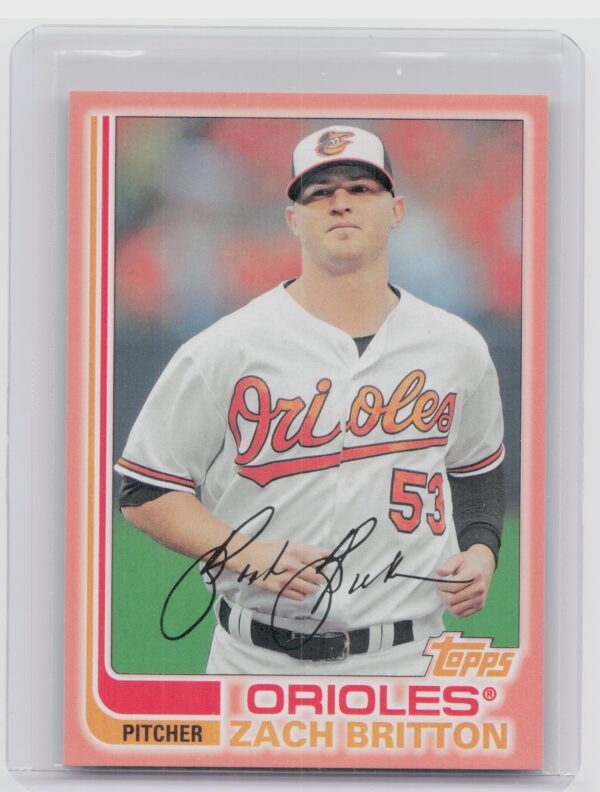 2017 Topps Archives Zach Britton Peach SN199 #166 Orioles
