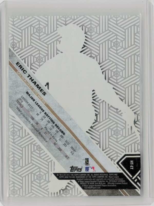 2017 Topps High Tek Eric Thames Chainlink Hexagons #HT-ET Brewers - Image 3