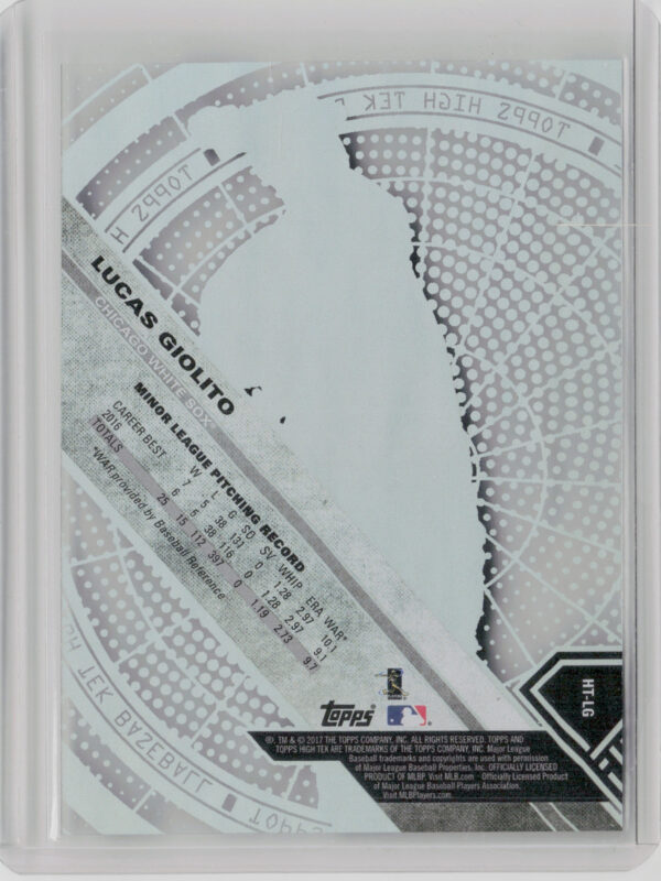 2017 Topps High Tek Lucas Giolito #HT-LG Sox - Image 3