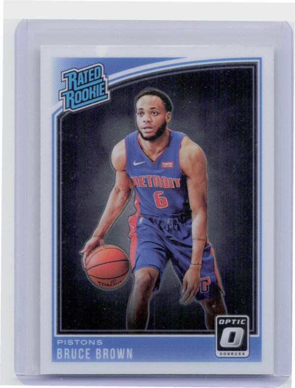 2018-19 Donruss Optic Bruce Brown RC #161 Pistons