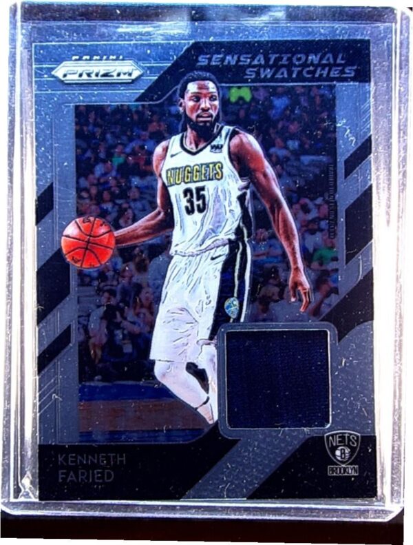 2018-19 Prizm Kenneth Faried JSY #56 Nets Sensational Swatches