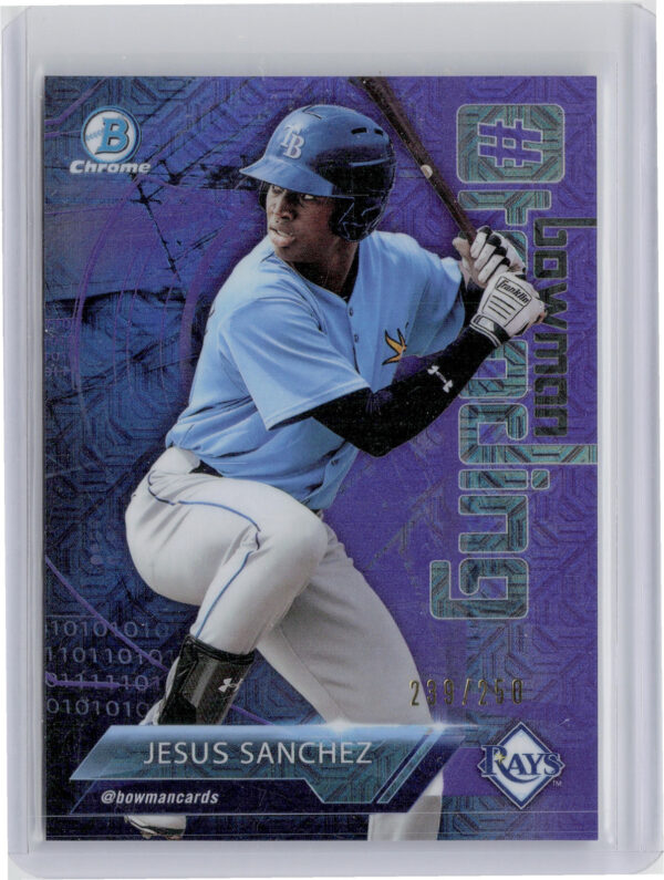 2018 Bowman Jesus Sanchez SN250 ##-JS Rays Chrome #BowmanTrending Mojo Refractor
