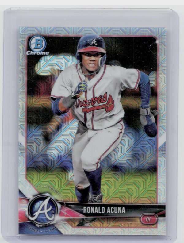 2018 Bowman Ronald Acuna #BCP1 Braves Chrome Prospects Mojo Refractor