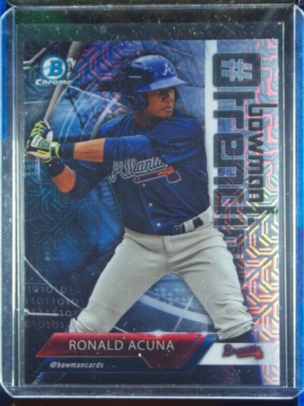 2018 Bowman Ronald Acuna ##-RA Braves Chrome #BowmanTrending Mojo Refractor