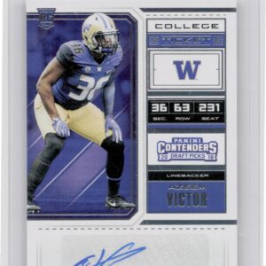 2018 Contenders Draft Picks Azeem Victor Auto #238 Huskies