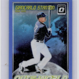 2018 Donruss Optic Giancarlo Stanton SN149 #OW6 Yankees Out of This World Blue