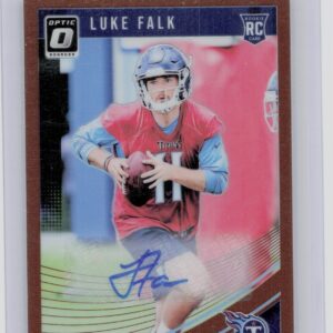 2018 Donruss Optic Luke Falk AU #132 Titans Rookies Autographs Bronze