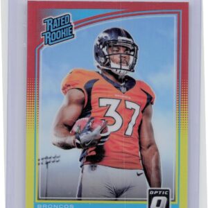 2018 Donruss Optic Royce Freeman Red and Yellow #173 Broncos