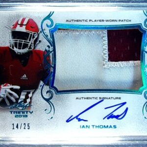 2018 Leaf Trinity Ian Thomas AUTO /25 JSY #PA-IT1 Hoosiers Patch Auto Blue