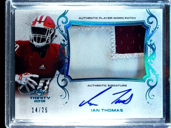 2018 Leaf Trinity Ian Thomas AUTO /25 JSY #PA-IT1 Hoosiers Patch Auto Blue