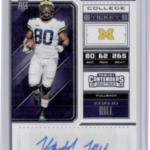 2018 Panini Contenders Draft Picks Khalid Hill AU #203 Wolverines
