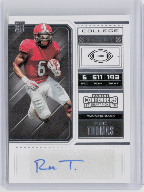 2018 Panini Contenders Draft Picks Roc Thomas AU #295 Gamecocks