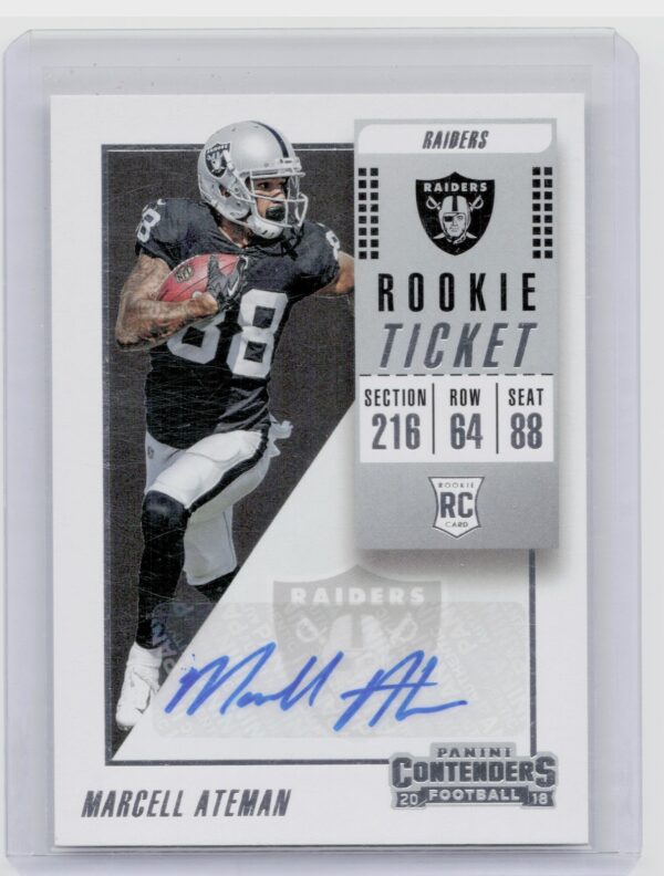 2018 Panini Contenders Marcell Ateman #192 Raiders