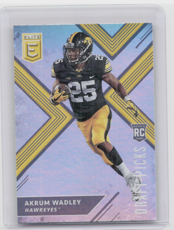 2018 Panini Elite Draft Picks Akrum Wadley VAR #147 Hawkeyes