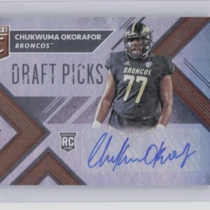 2018 Panini Elite Draft Picks Chukwuma Okorafor AU #215 Broncos Draft Picks Auto