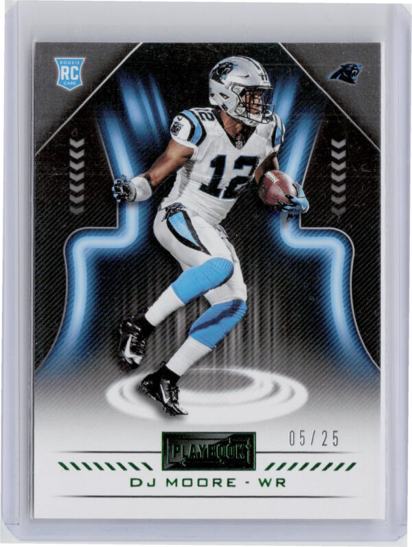 2018 Panini Playbook DJ Moore Green SN25 #139 Panthers