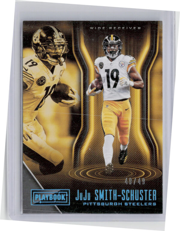 2018 Panini Playbook JuJu Smith-Schuster Platinum SN49 #16 Steelers