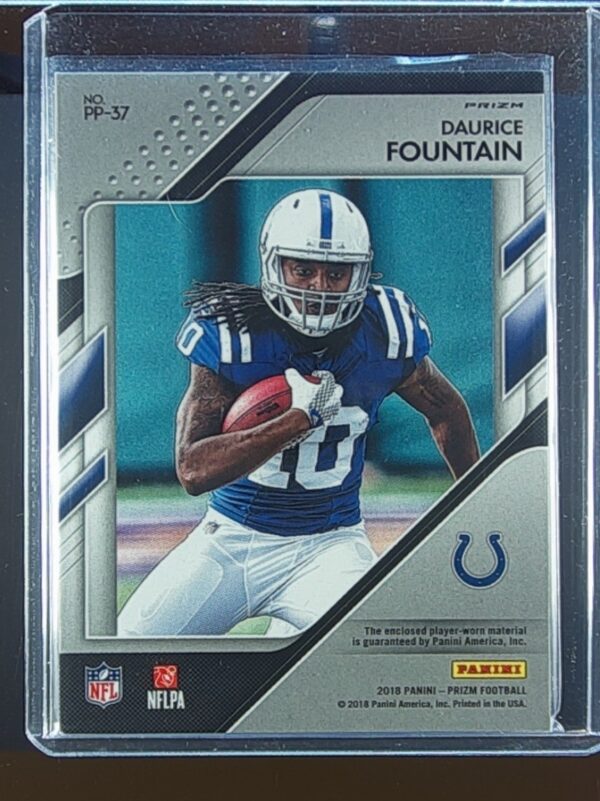 2018 Prizm Daurice Fountain JSY #PP-37 Colts Prizm Premier Jerseys - Image 3