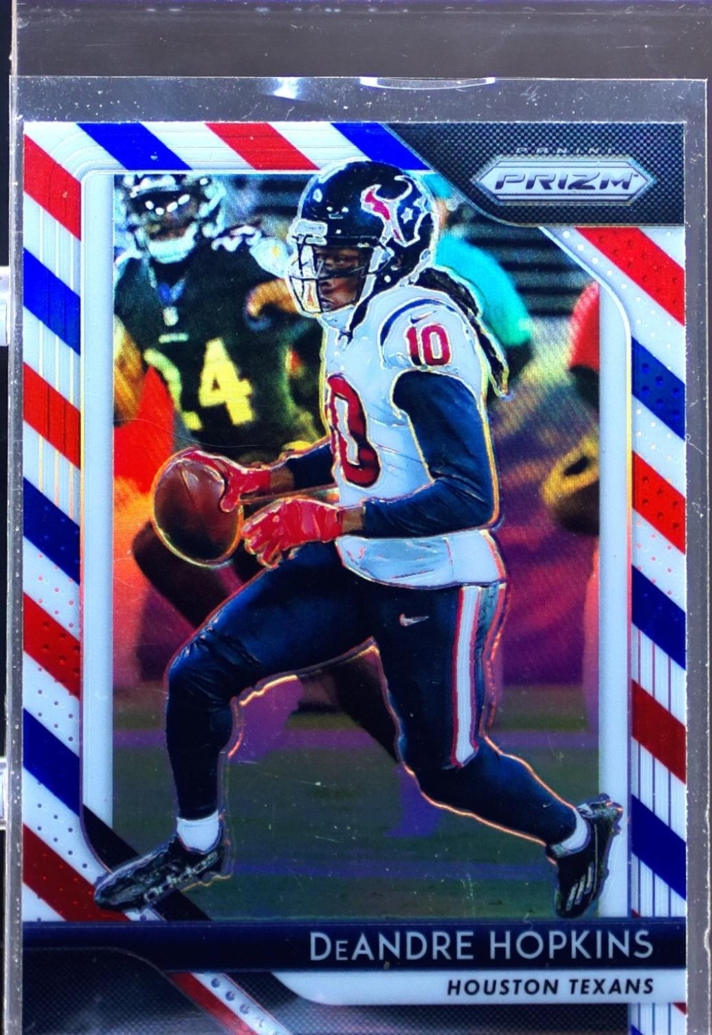 2018 Prizm DeAndre Hopkins Prizm Red White and Blue #122 Texans