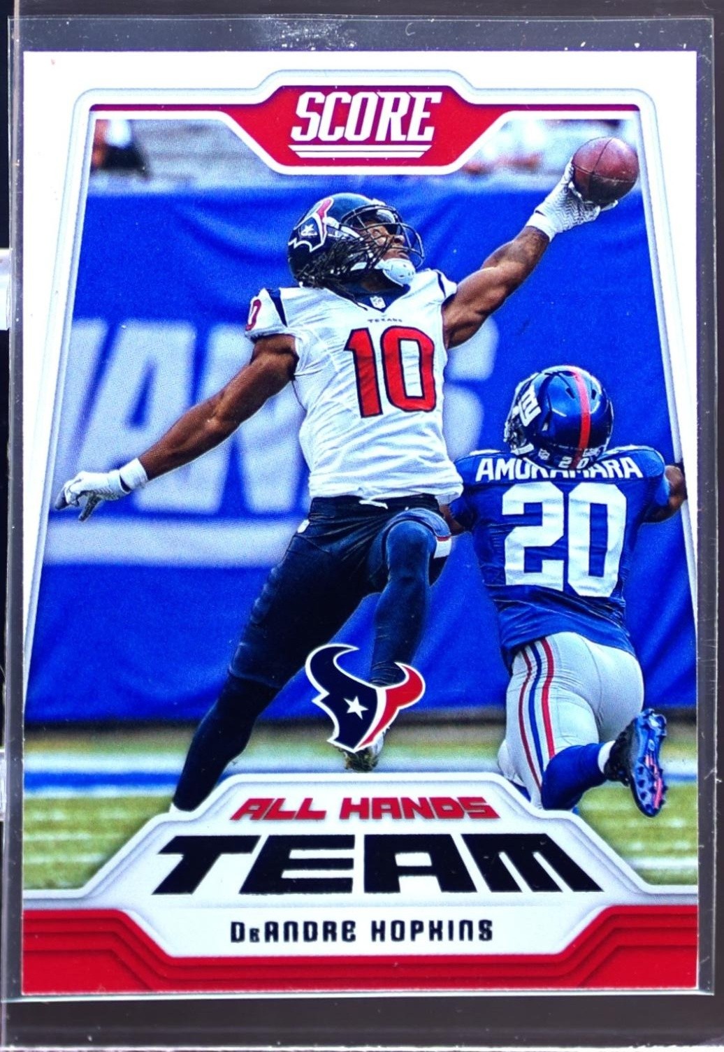 2018 Score DeAndre Hopkins #7 Texans All Hands Team