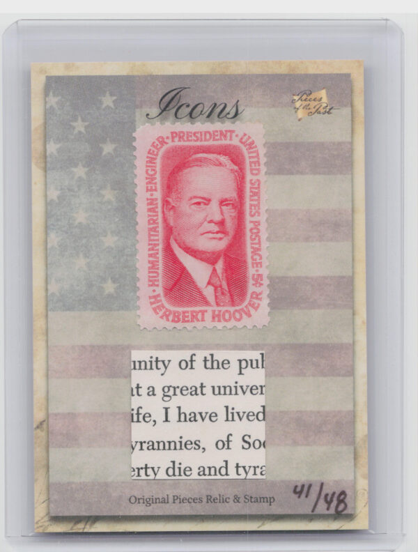 2018 The Bar Pieces of the Past Hybrid Edition Herbert Hoover 41/48