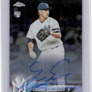 2018 Topps Chrome Giovanny Gallegos AU #RA-GG Yankees Rookie Autographs