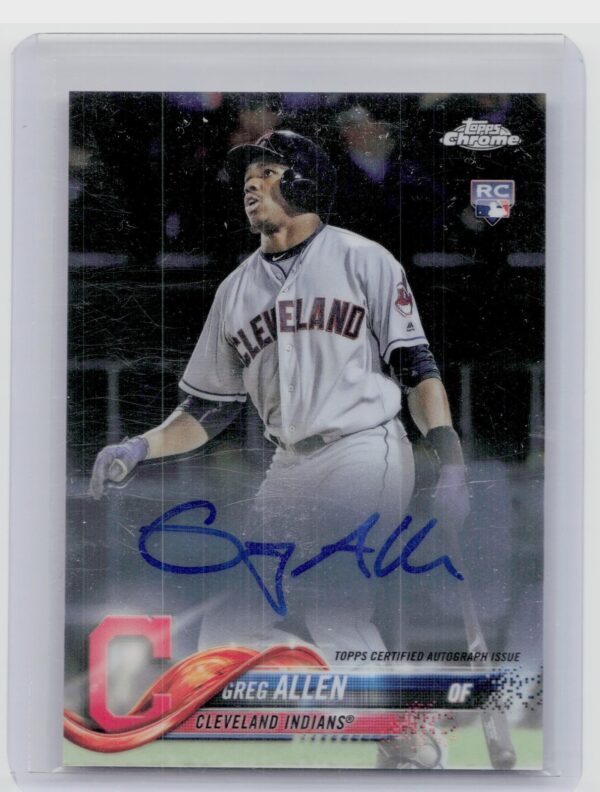 2018 Topps Chrome Greg Allen AU #RA-GA Indians Rookie Autographs