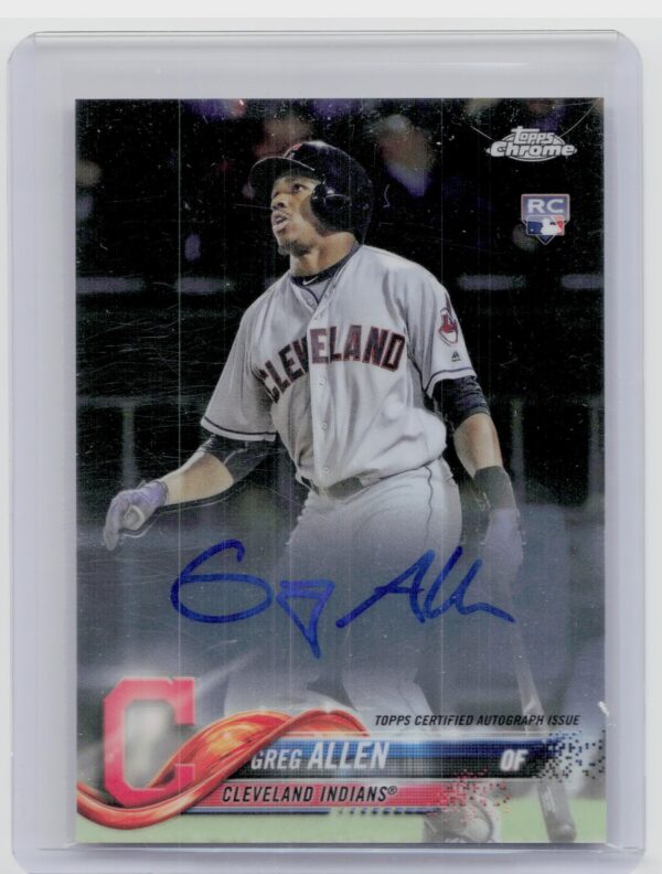 2018 Topps Chrome Greg Allen AU #RA-GA Indians Rookie Autographs