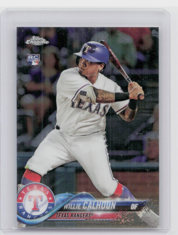 2018 Topps Chrome Willie Calhoun RC #113 Rangers