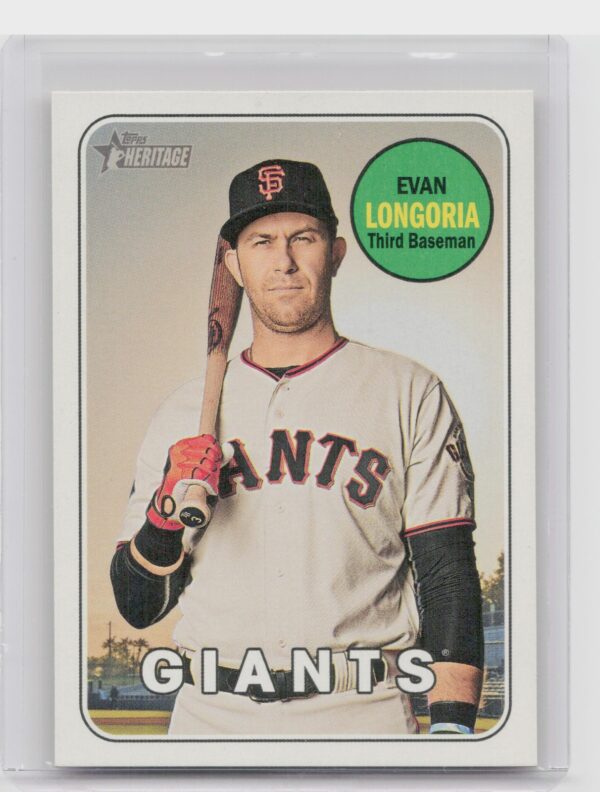 2018 Topps Heritage 5x7 Evan Longoria /49 #725 Giants