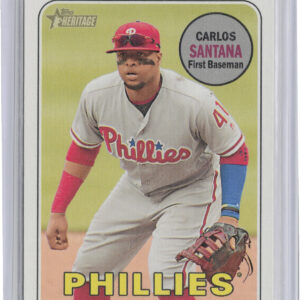 2018 Topps Heritage Carlos Santana SP VAR #711 Phillies