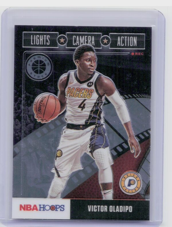 2019-20 Hoops Premium Stock Victor Oladipo #7 Pacers Lights Camera Action