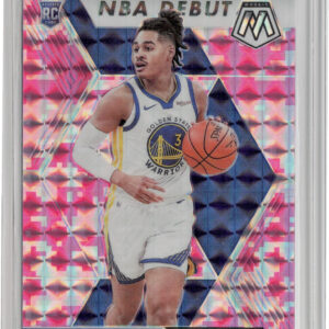 2019-20 Panini Mosaic Jordan Poole Camo Pink #261 Warriors