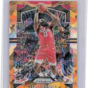2019-20 Panini Prizm James Harden Prizms Orange Ice #107 Rockets