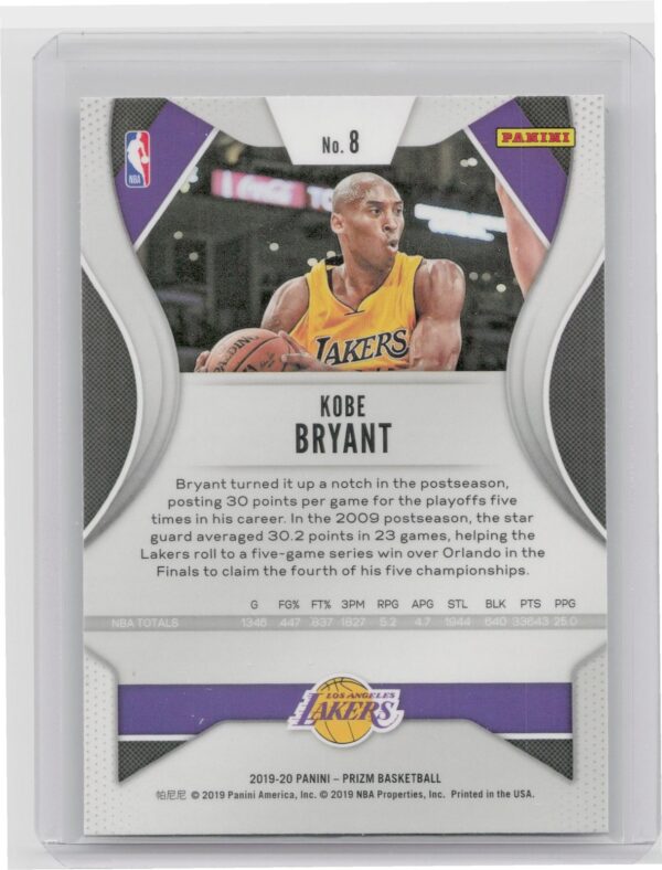 2019-20 Prizm Kobe Bryant #8 Lakers - Image 3