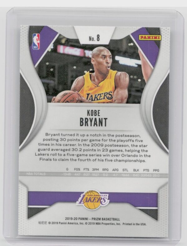 2019-20 Prizm Kobe Bryant #8 Lakers - Image 3