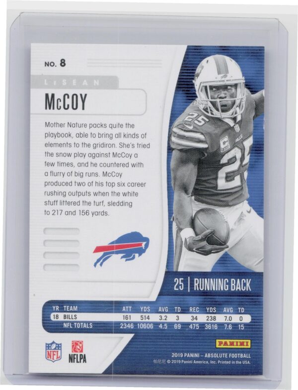 2019 Absolute LeSean McCoy Spectrum Green /25 #8 Bills - Image 3