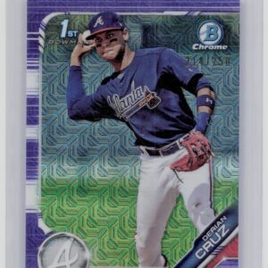 2019 Bowman Derian Cruz SN250 #BCP-11 Braves Mojo Refractors Purple