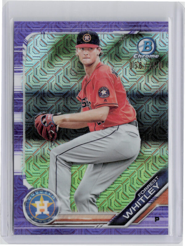 2019 Bowman Forrest Whitley SN250 #BCP-52 Astros Chrome Prospects Mojo Refractor