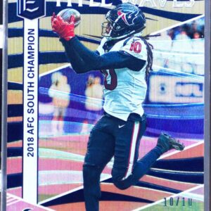 2019 Donruss Elite DeAndre Hopkins 10/10 #TW-7 Texans Title Waves Gold