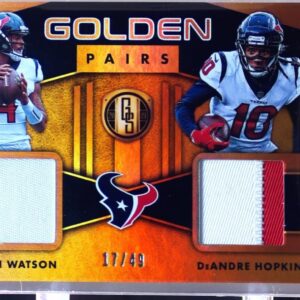 2019 Gold Standard DeAndre Hopkins / Deshaun Watson JSY /49 #GP-15 Texans Golden