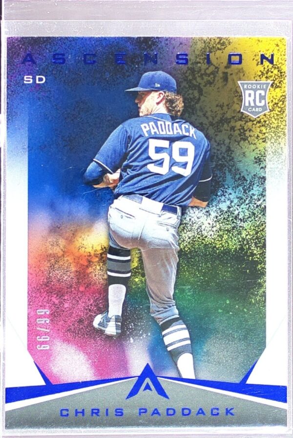 2019 Panini Chronicles Chris Paddack /99 RC #7 Padres Ascension Blue