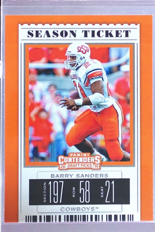 2019 Panini Contenders Draft Picks Collegiate Barry Sanders #13 Cowboys